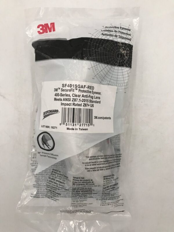 3M SF401SGAF-RED SecureFit Protective Eyewear