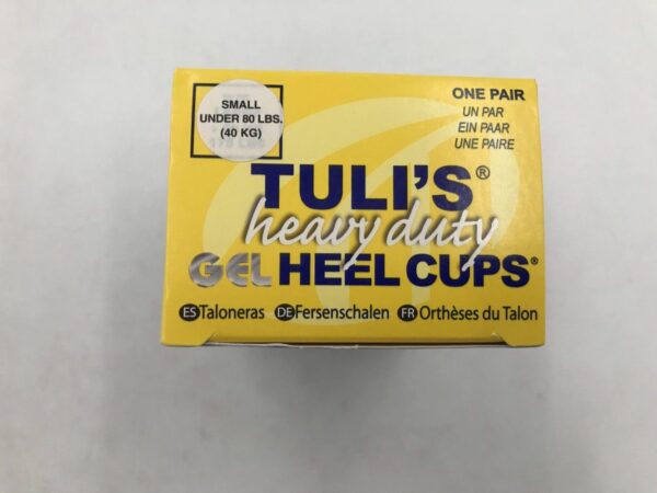 MEDI-DYNE Tuli's Heavy Duty Gel Heel Cups Small for Under 80lbs (1Pair/Box)