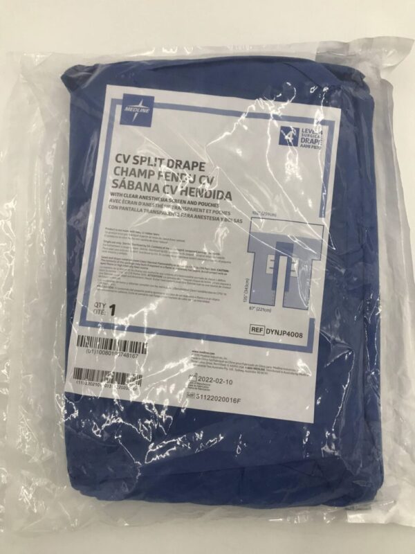 MEDLINE DYNJP4008 CV Split Surgical Drape Level 4, 135in x 102in x 87in