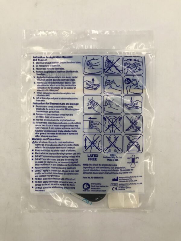 AXELGAARD NC89284 Norco Multi-Use Tens and Muscle Stimulation Electrodes 2x2in (4/Pkg)(X)