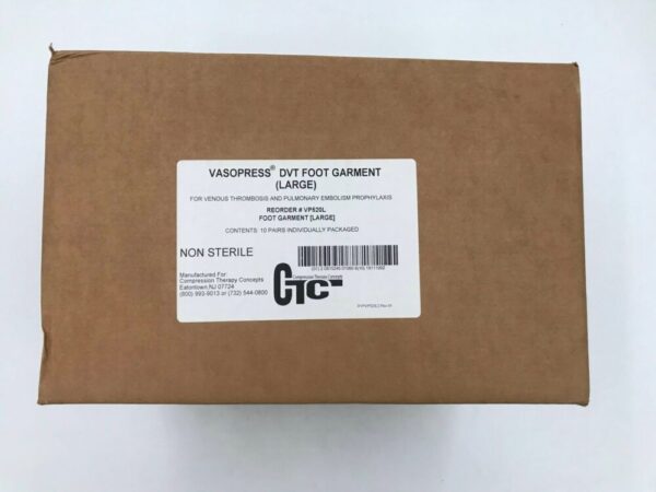 CTC VP520L Vasopress DVT Foot Garment Large (10Pairs /Case)