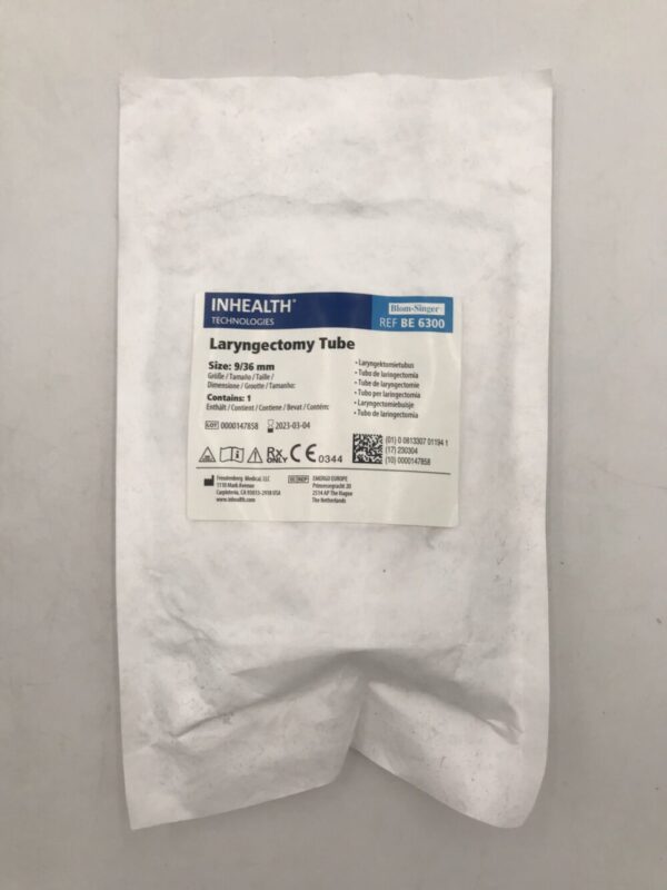 FREUDENBERG MEDICAL BE 6300 InHealth Technologies Laryngectomy Tube Size 9/36mm (X)