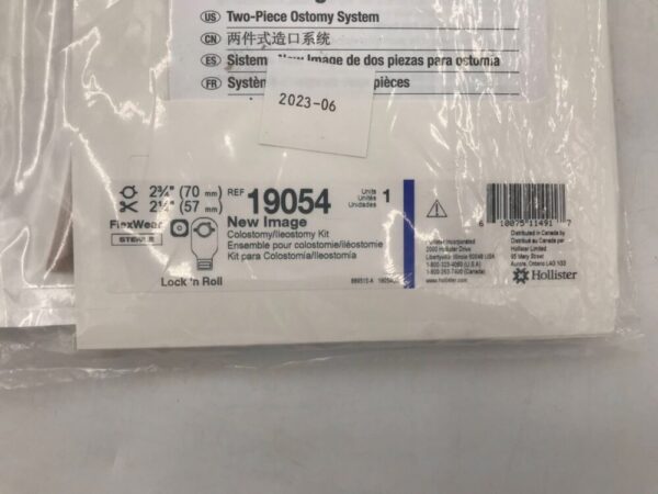 HOLLISTER 19054 New Image Colostomy / Ileostomy FlexWear Kit 70mm x 57mm (X)