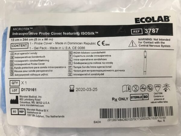 MICROTEK 3787 Ecolab Intraoperative Prove Cover Featuring ISOSilk 13cm x 244cm (X)