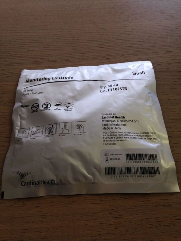CARDINAL HEALTH E310FSTR Monitoring Electrode RT Snap Foam Tear Drop (30/Pkg)(X)
