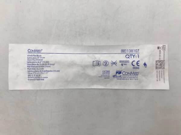 ConMed 138107 Flat Blade 6in