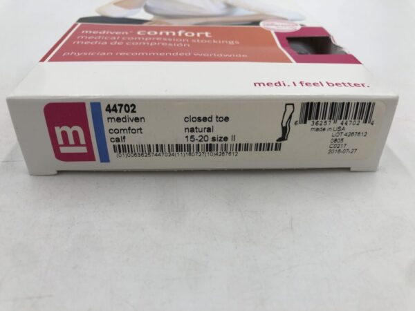 Mediven 44702 Compression Stockings Comfort Calf Closed Toe Natural 15-20 Size II
