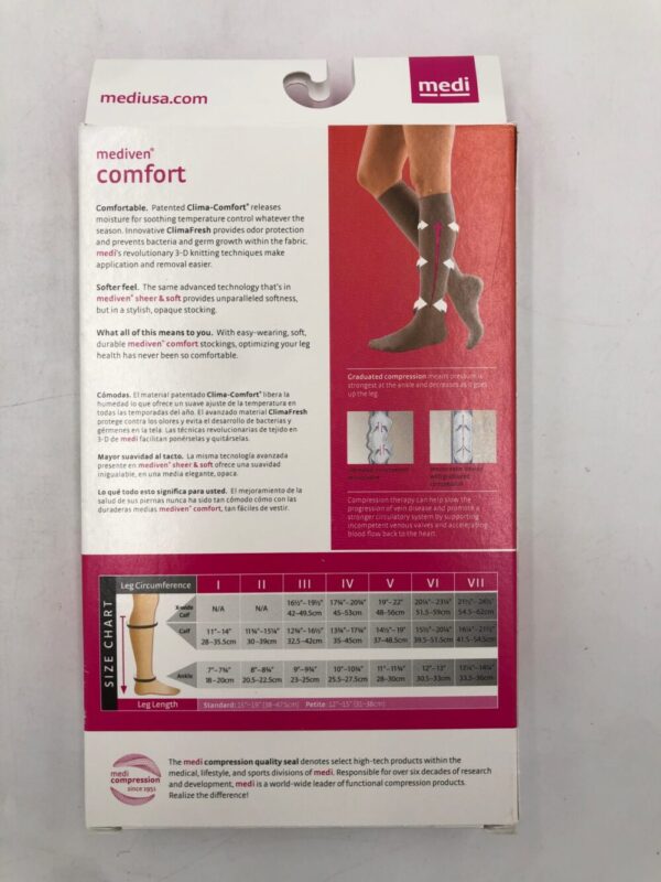 Mediven 44702 Compression Stockings Comfort Calf Closed Toe Natural 15-20 Size II
