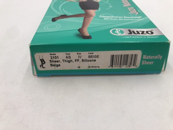 Julius Zorn 2101 Compression Stockings Thigh Sheer, FF, Beige, Silicone 20-30 Size IV