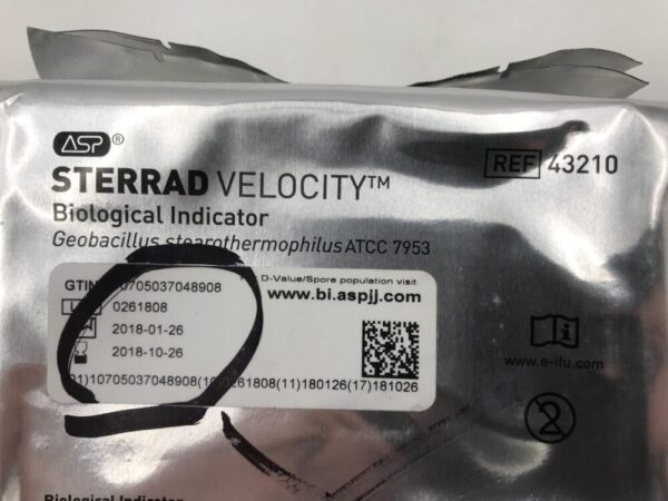 ASP 43210 Sterrad Velocity Biological Indicator (X)