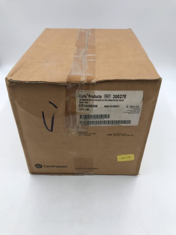 CareFusion 20027E Alaris Products Extension Set 0.2 Micron Filter Smartsite Valve DEHP-Free (100/Case)(X)