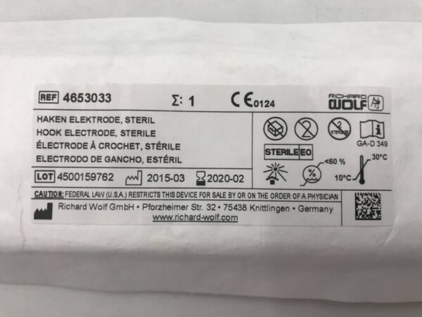 Richard Wolf 4653033 Hook Electrode Sterile (X)