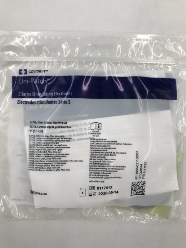 Covidien EP85340 Uni-Patch S Series Stimulating Electrodes 2" (4/Pack) (X)