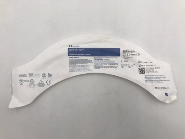 Covidien 86239 Mallinckrodt Oral/Nasal Tracheal Tube Cuffless 5.5mm I.D., 7.5mm O.D. (X)