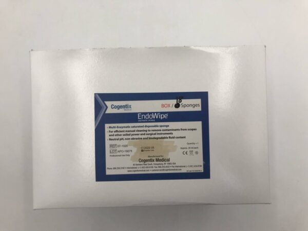 Cogentix 07-1020 EndoWipe Multi-Enzymatic Saturated Disposable Sponge (18/Box) (X)