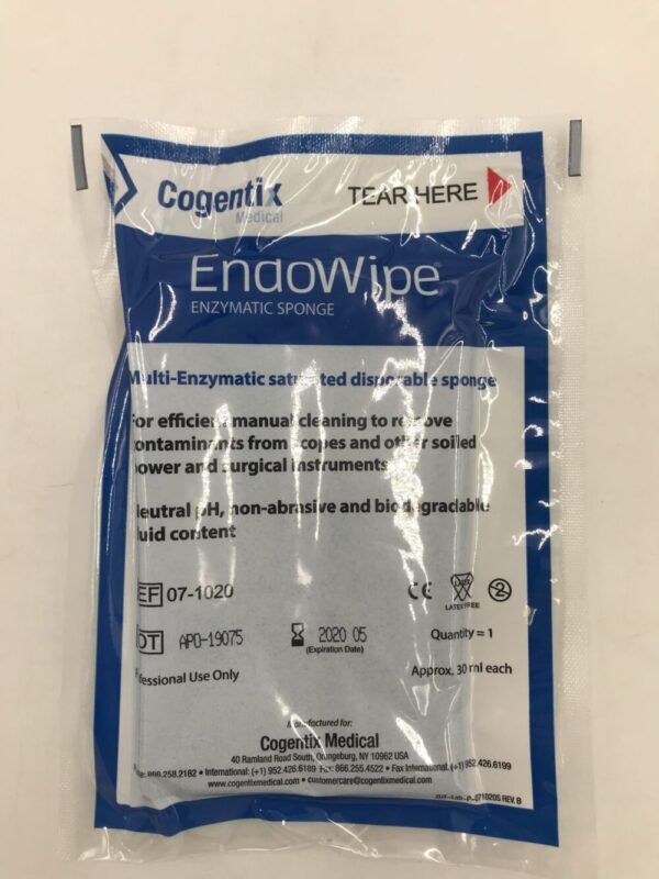 Cogentix 07-1020 EndoWipe Multi-Enzymatic Saturated Disposable Sponge (18/Box) (X)
