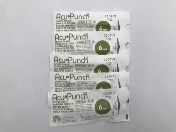 Acuderm P625 Acu Punch Biopsy Punch 6mm (5/Lot) (X)