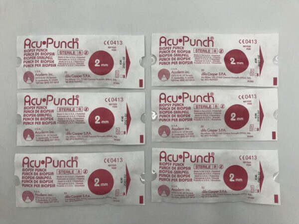 Acuderm P225 Acu Punch Biopsy Punch 2mm (6/Lot) (X)
