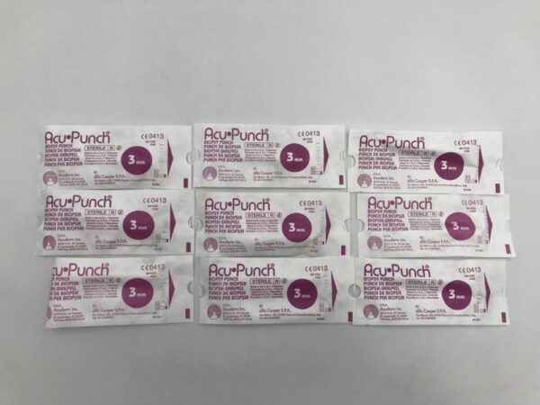 Acuderm P325 Acu Punch Biopsy Punch 3mm (9/Lot) (X) 