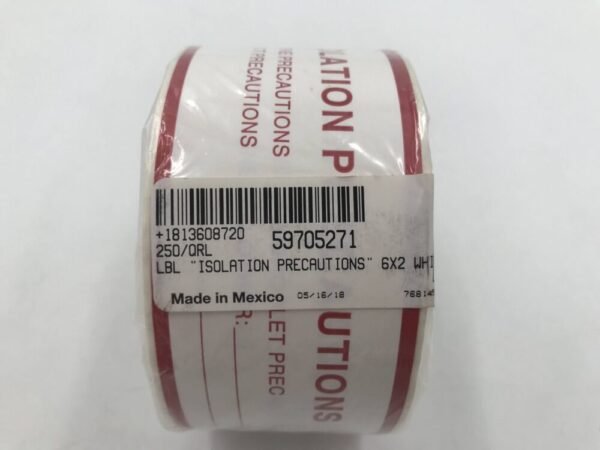 PDC 59705271 "Isolation Precaution" Labels 250/QRL
