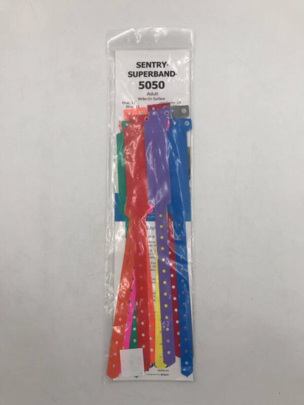 PDC 5050 Sentry Superband Adult Write-On Surface Wrist Bands
