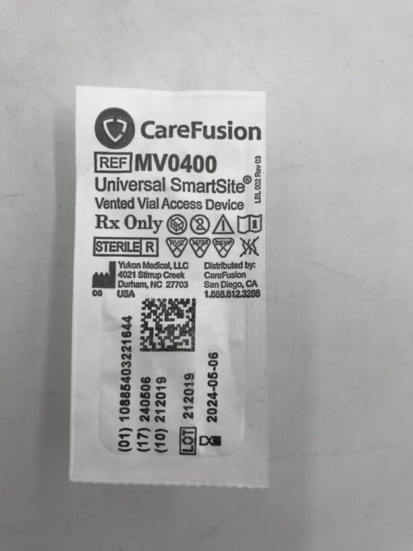 CareFusion MV0400 Universal SmartSite Vented Vial Access Device