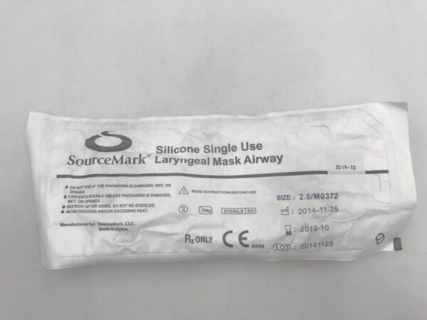 SourceMark M0372 Silicone Single Use Laryngeal Mask Airway 2.5 (X)