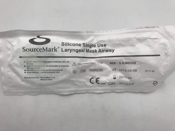 SourceMark M0332 Silicone Single Use Laryngeal Mask Airway 5.0 (X)