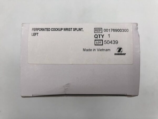 Zimmer 00176900300 Perforated Cockup Wrist Splint Left