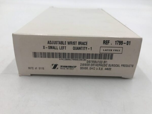 Zimmer 1799-01 Adjustable Wrist Brace X-Small Left