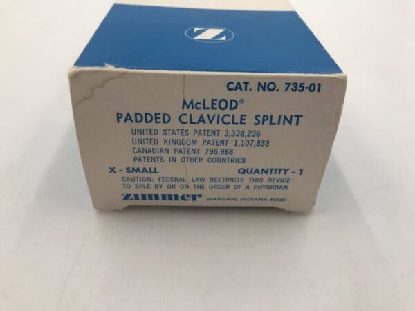 Zimmer 735-01 McLeod Padded Clavicle Splint X-Small