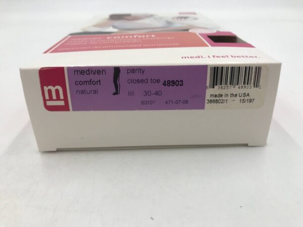 Mediven 48903 Compression Stockings Comfort Panty Closed Toe Natural Size III 30-40