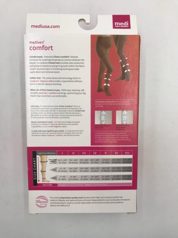 Mediven 48906 Compression Stockings Comfort Panty Closed Toe Natural Size VI 30-40