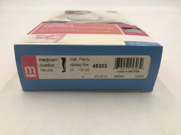 Mediven 45303 Comfort Natural Closed Toe Mat. Panty Compression Stockings Size III 15-20