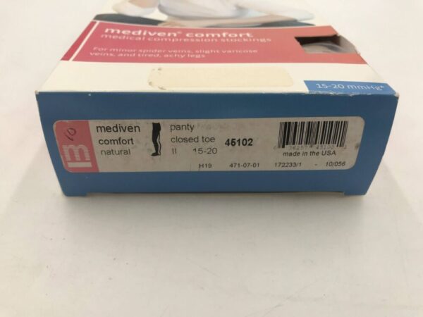 Mediven 45102 Compression Stockings Comfort Panty Closed Toe Natural Size II 15-20