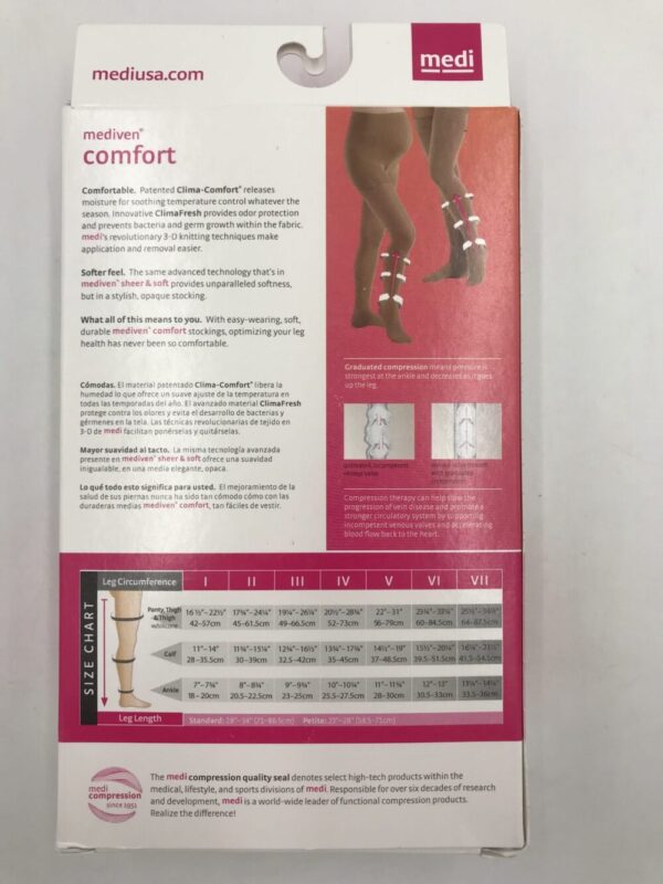 Mediven 49006 Compression Stockings Comfort Panty Petite Closed Toe Natural Size VI 30-40