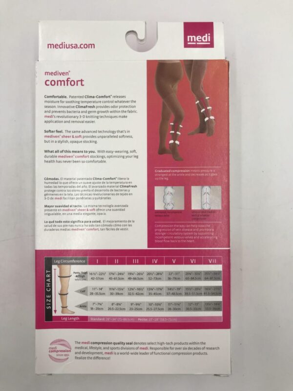 Mediven 49002 Compression Stockings Comfort Panty Petite Closed Toe Natural Size II 30-40