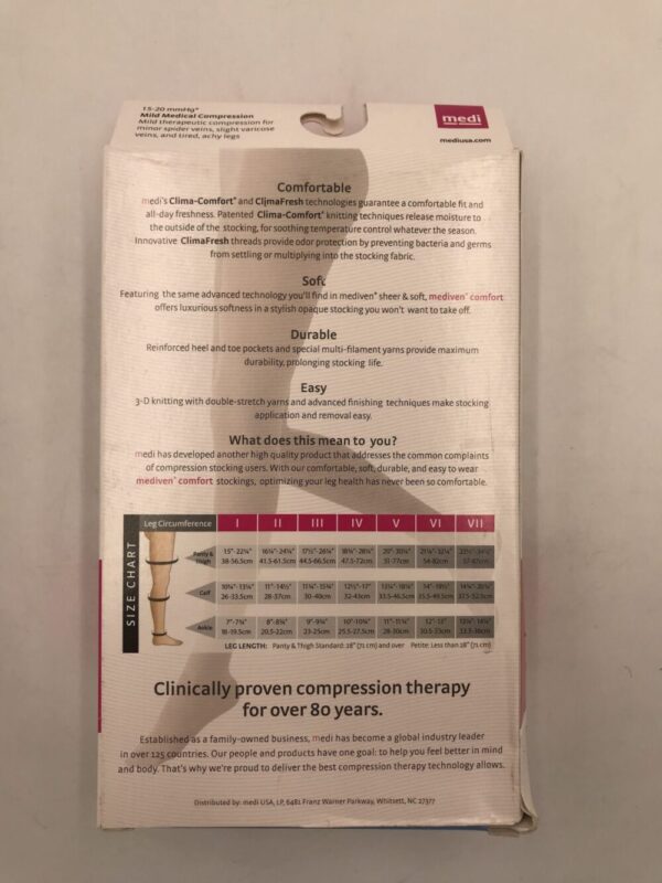 Mediven 45101 Compression Stockings Comfort Panty Closed Toe Natural Size I 15-20