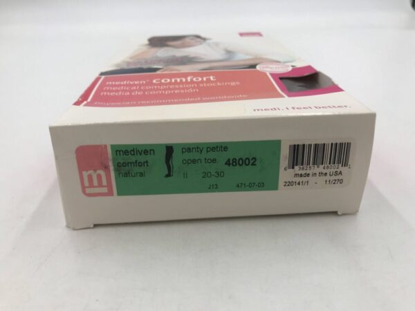 Mediven 48002 Compression Stockings Comfort Panty Petite Open Toe Natural Size II 20-30