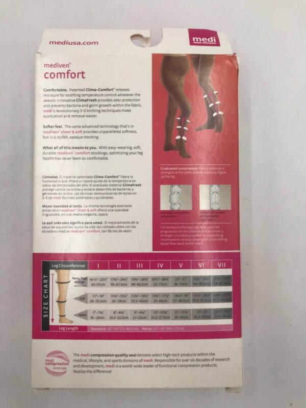 Mediven 47902 Compression Stockings Comfort Panty Open Toe Natural Size II 20-30