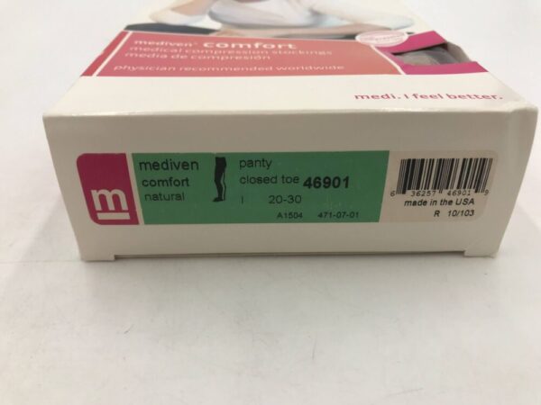 Mediven 46901 Compression Stockings Comfort Panty Closed Toe Natural Size I 20-30