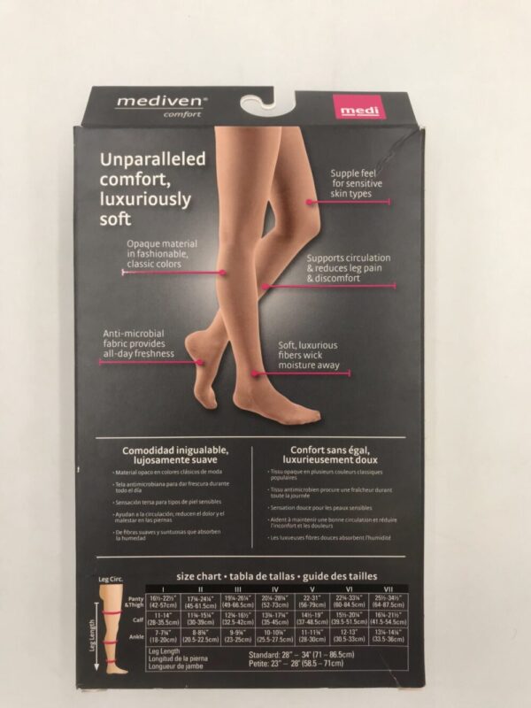 Mediven 18705 Compression Stockings Comfort Closed Toe Thigh Bead TB Natural 20-30 Size V