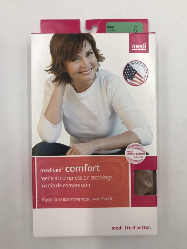 Mediven 46207 Compression Stockings Comfort Calf Petite Closed Toe Natural Size VII 20-30