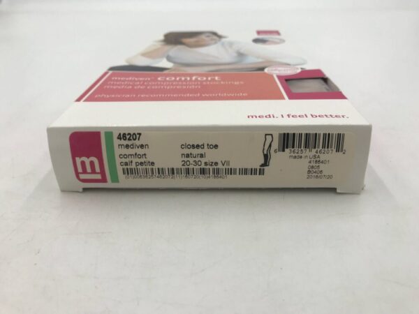 Mediven 46207 Compression Stockings Comfort Calf Petite Closed Toe Natural Size VII 20-30