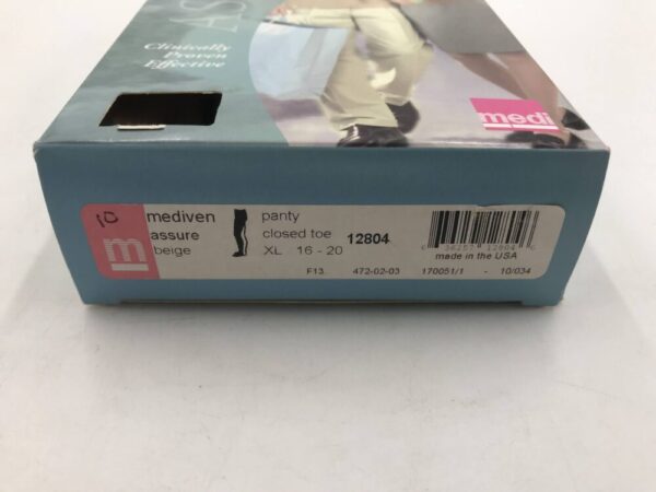 Mediven 12804 Compression Stockings Assure Panty Closed Toe Beige 16-20 Size XL