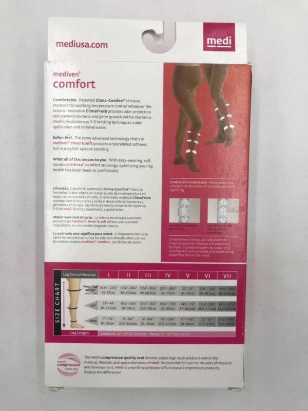 Mediven 48905 Compression Stockings Comfort Panty Closed Toe Natural 30-40 Size V