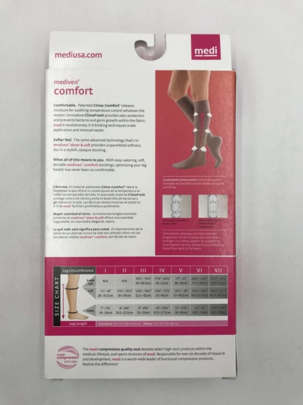 Mediven 48106 Compression Stockings Comfort Calf Closed Toe Natural 30-40 Size VI