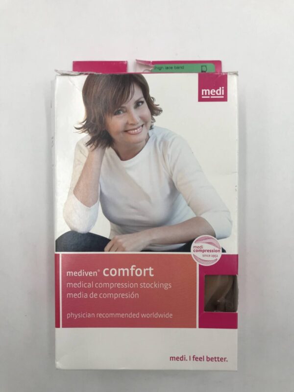 Mediven 47706 Compression Stockings Thigh Lace Band Closed Toe Natural 20-30 Sze VI