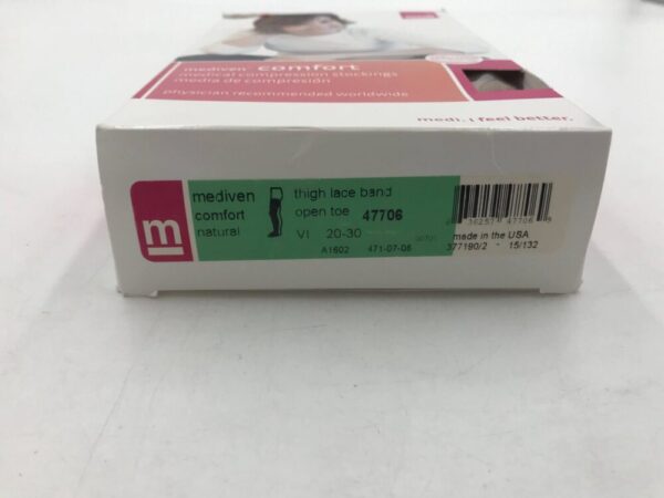 Mediven 47706 Compression Stockings Thigh Lace Band Closed Toe Natural 20-30 Sze VI