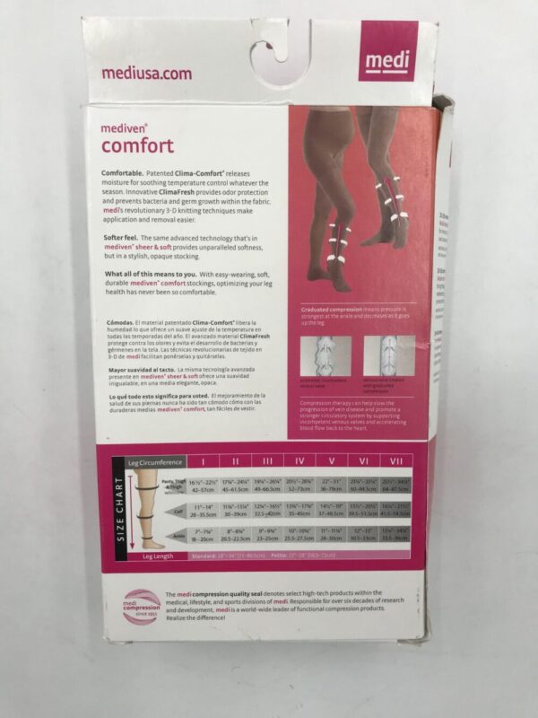 Mediven 47706 Compression Stockings Thigh Lace Band Closed Toe Natural 20-30 Sze VI